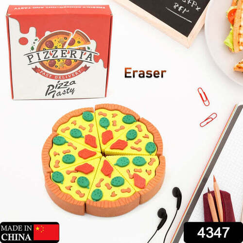 3D PIZZA SLICES KIDS FAVOURITE FOOD ERASER PIZZA 7 SLICE ERASER