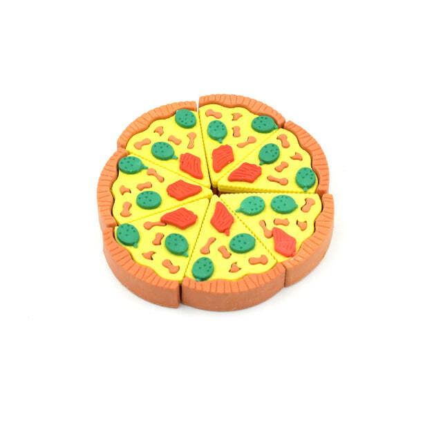 3D PIZZA SLICES KIDS FAVOURITE FOOD ERASER PIZZA 7 SLICE ERASER
