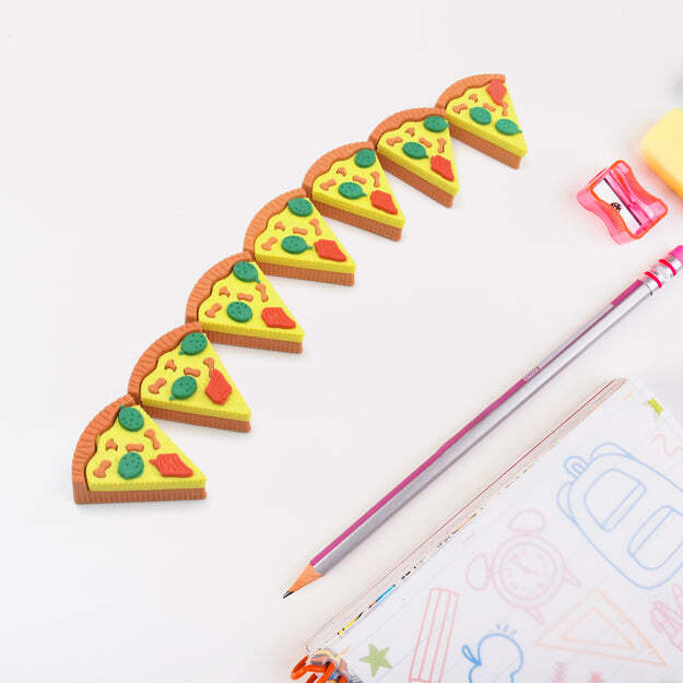 3D PIZZA SLICES KIDS FAVOURITE FOOD ERASER PIZZA 7 SLICE ERASER