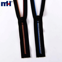Resin Zipper 5 Inch Plastic Zipper With Transparent Teeth Open-end Resin Zipper Wholesale Zipper - Color: Multicolor