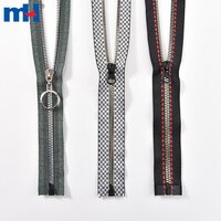 No. Plastic Open-End Zipper Resin Zipper with Fashion Zipper Tape Corn Teeth Plastic Zipper