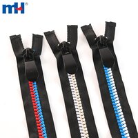 Resin Zipper MultiColor No. 15 Resin Zipper Dynamic Teeth Open End A L Decorative Puller Wholesale Zipper