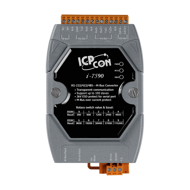 Grey Rs-232 Rs-422 Rs-485 To M-Bus Converter