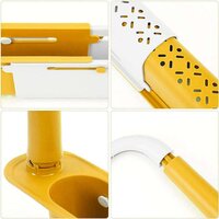 ELESCOPIC SINK STORAGE RACK MATERIAL KITCHEN RAG RACK DISHWASHING ORGANIZER SHELF DRAIN BASKET PP UNDER SINK ORGANIZERS