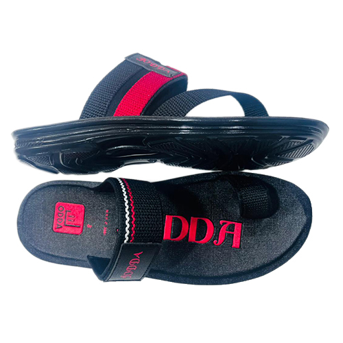 1200 Lycra 01 Black And Red Mens Slippers