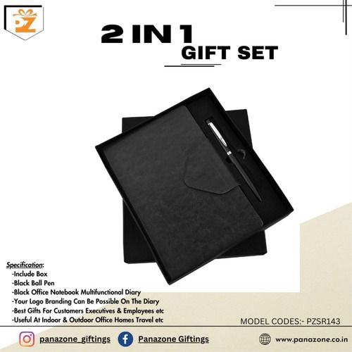 Black Pen Diary 2 In 1 Gift Set PZSR143