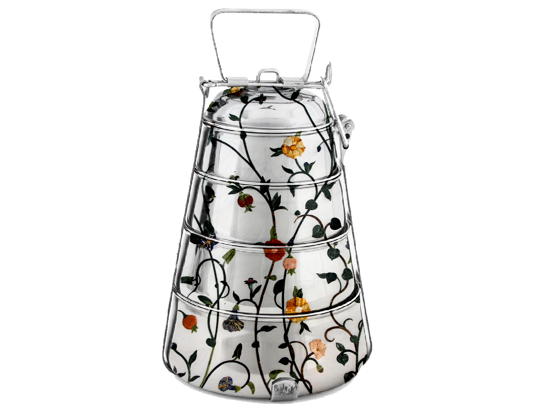 HAND PAINTED ENAMELWARE LUNCH BOX A8