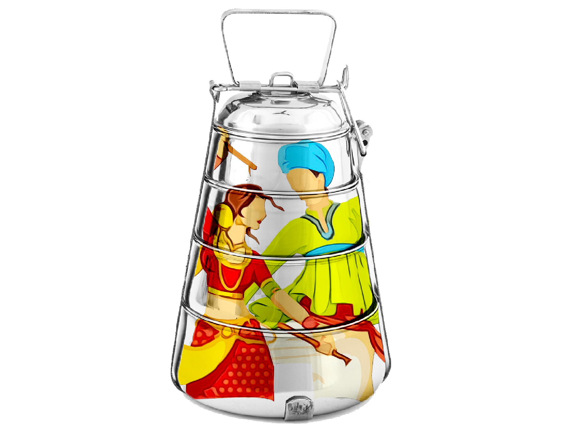 HAND PAINTED ENAMELWARE LUNCH BOX A13