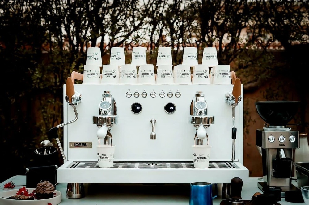 Black Commercial Coffee Machine