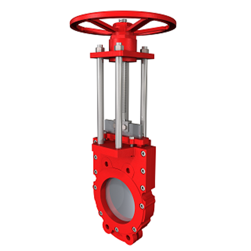 Industrial Knife Edge Gate Valve - Color: Red