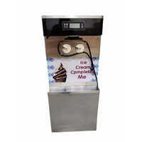 Softy Ice Cream Making Machine - Galvanized Steel, Silver Color | Eco-friendly, High Efficiency, Manual Control, Versatile Flavor Production