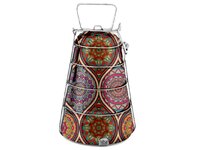 Hand Painted Enamelware Lunch Box A17 - Color: Multicolor