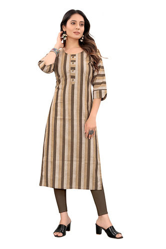 New Chocolate Color Cotton Kurti