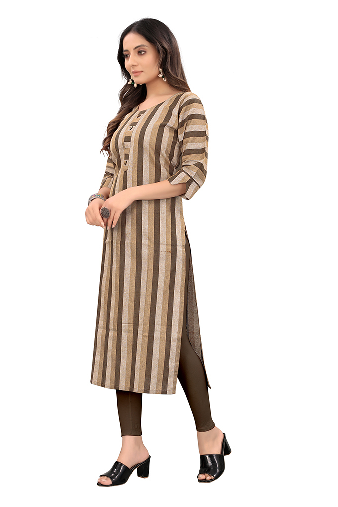 New Chocolate Color Cotton Kurti