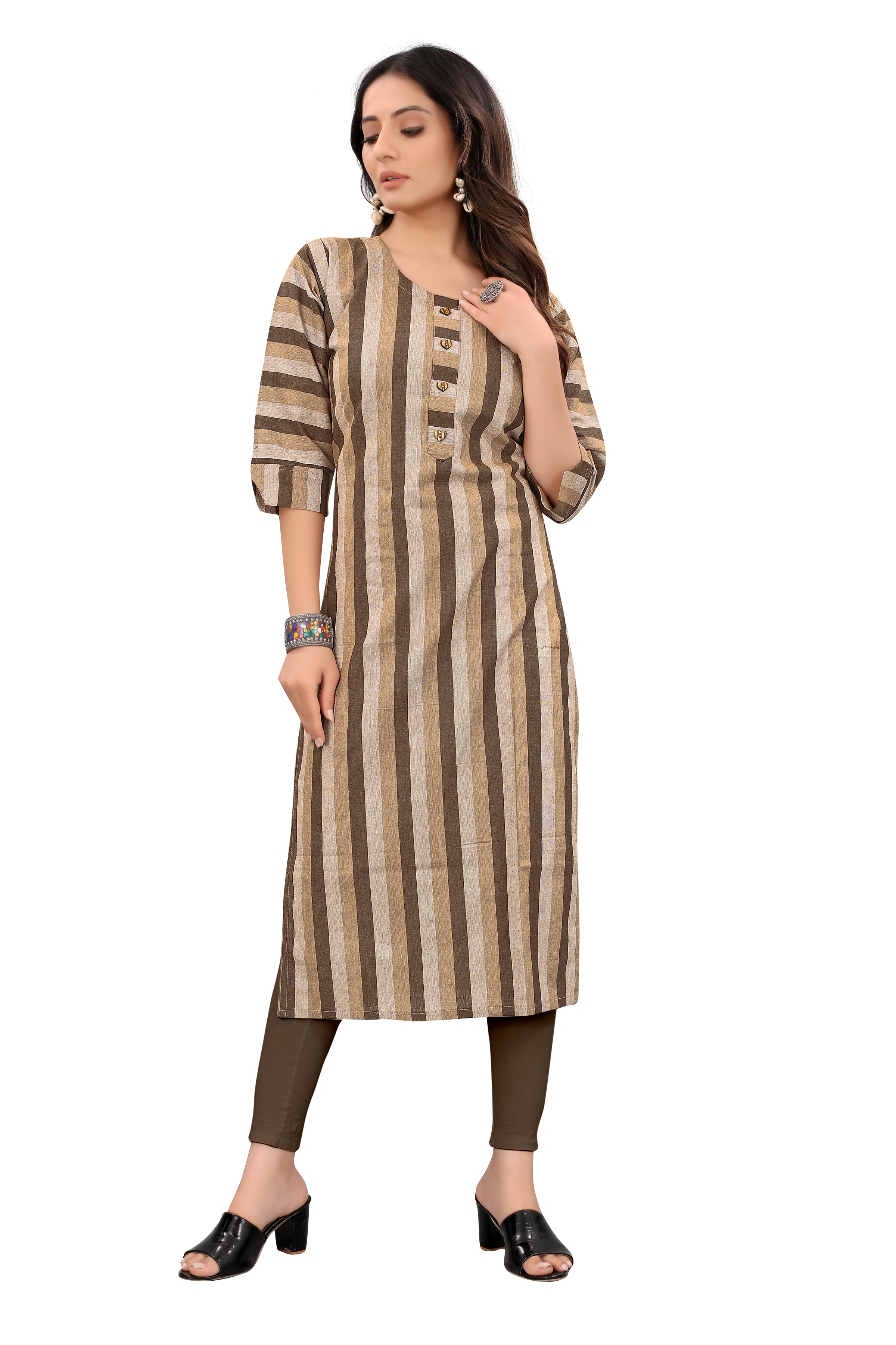 New Chocolate Color Cotton Kurti