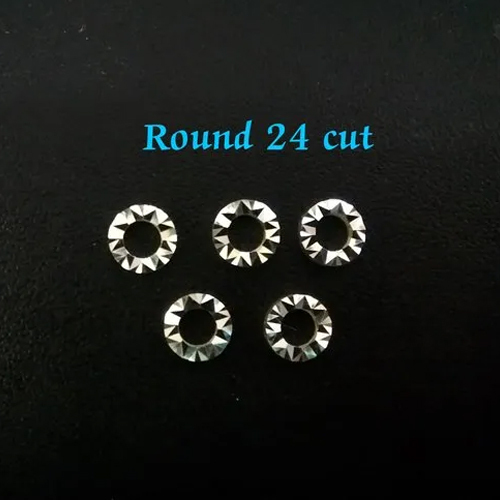 24 Cut 6 Hole Sterling Silver Plate Finding