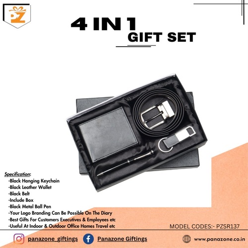 4 in 1 Ball Pens Keychain Wallet  Belt Premium Gift Set For Offices and Professionals PZSR137