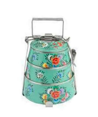 HAND PAINTED ENAMELWARE LUNCH BOX A50