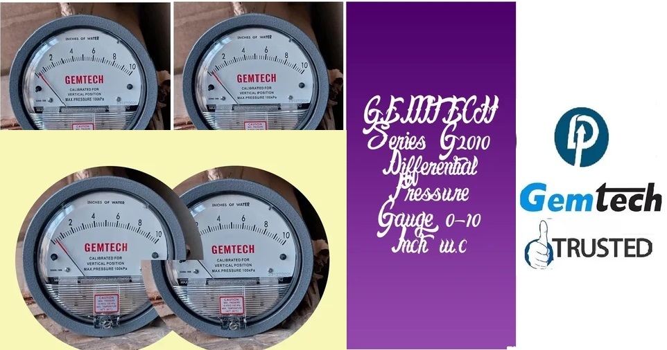 GEMTECH G2010 Differential Pressure Gauge 0-10 Inch W.C in Gumandev Mandir Jhagadia Bharuch Gujarat