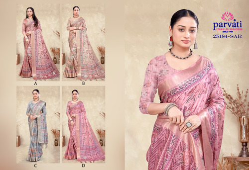 Cotton Silk Printed Saree-25184