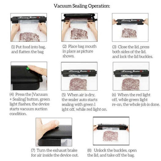 ONE-TOUCH AUTOMATIC VACUUM SEALING MACHINE FOR DRY AND MOIST FOOD