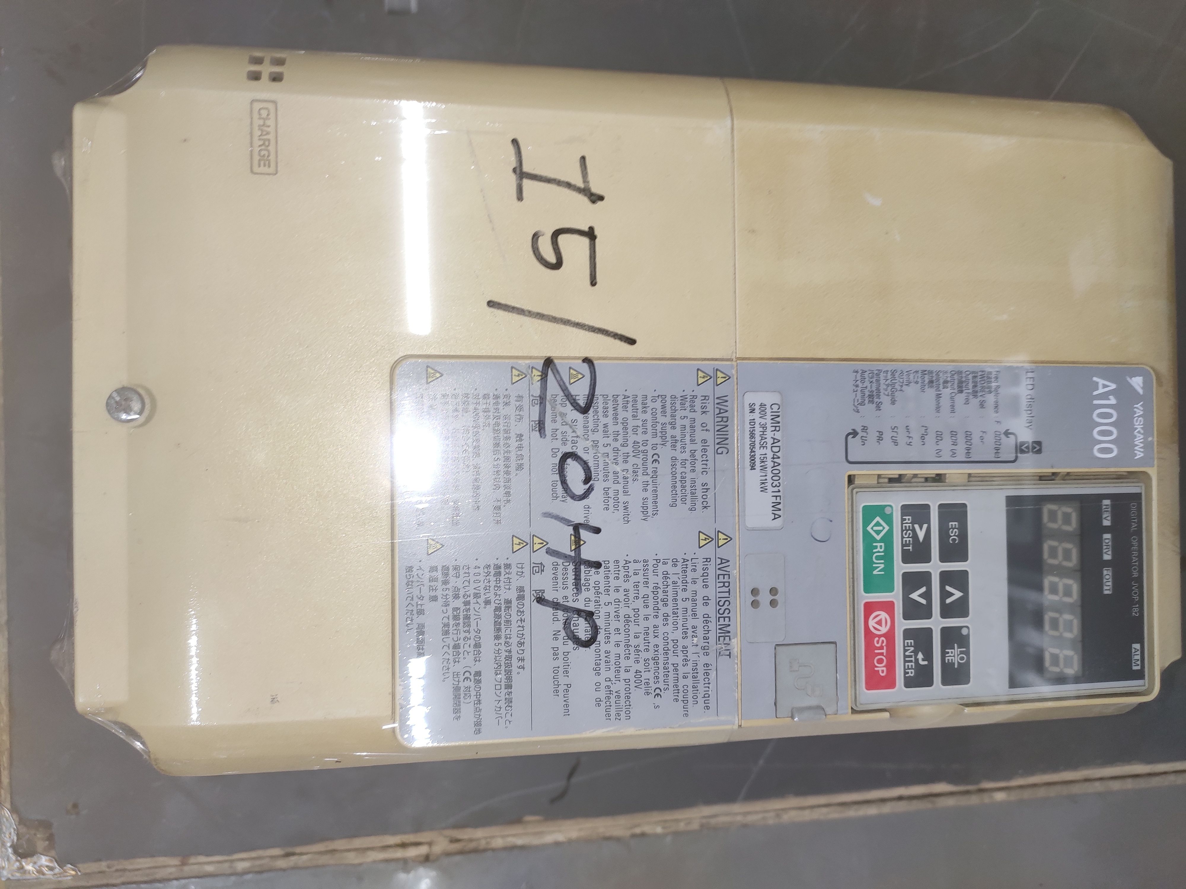 Yaskawa Ac Drive 15/20HP