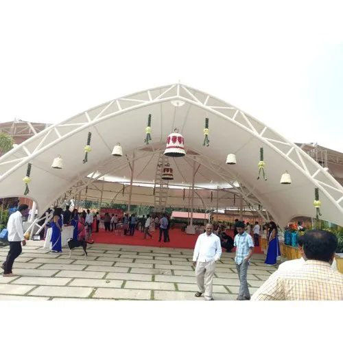 White Tensile Fabric Shed Structure