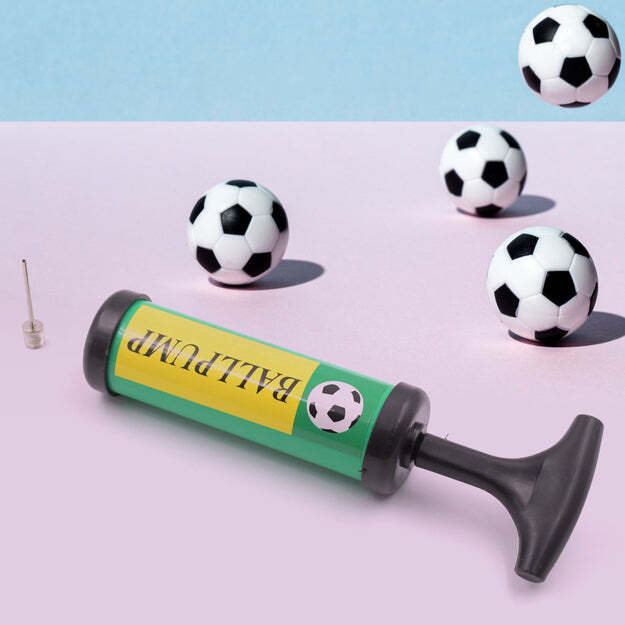 INFLATOR AIR BALL PUMP SOFT BOUNCING BALL DEVELOPMENT KIDS TOY SPORTS PLASTIC PUMP FOR SOCCER