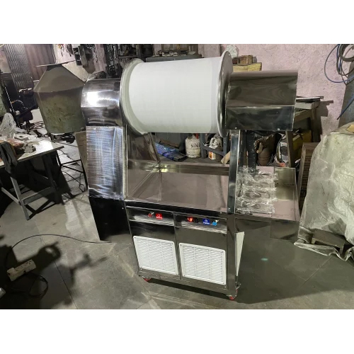 Fully Automatic Roller Coaster Ice Cream Machine - Color: Silver