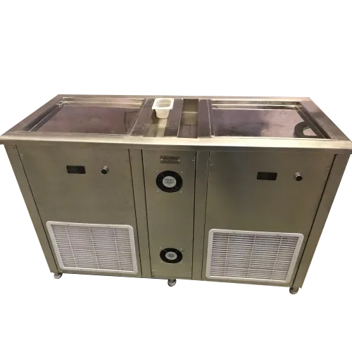 Double Pan Fried Ice Cream Machine - Color: Gray
