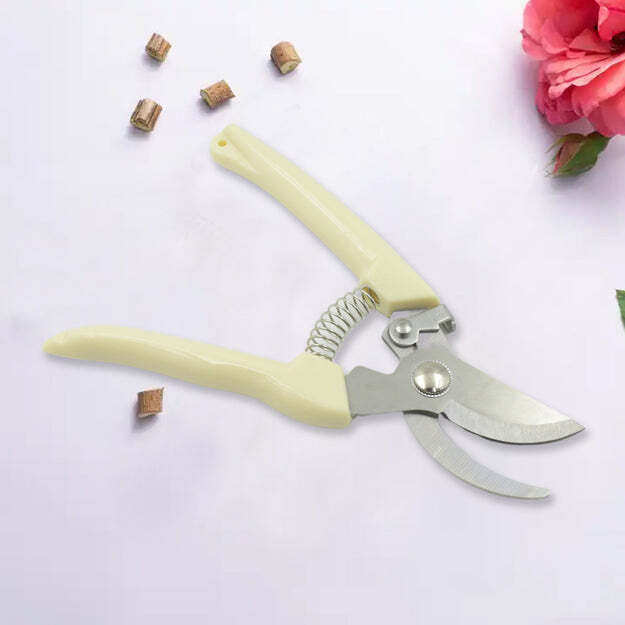 STAINLESS STEEL PRUNING SHEARS WITH SHARP BLADES AND COMFORTABLE HANDLE - DURABLE HAND PRUNER FOR COMFORTABLE AND EASY CUTTING