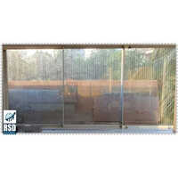 Ultra Slim Aluminium Glass Window - Stainless Steel, Customized Sizes , Multicoloured Coating For Durable Industrial Applications