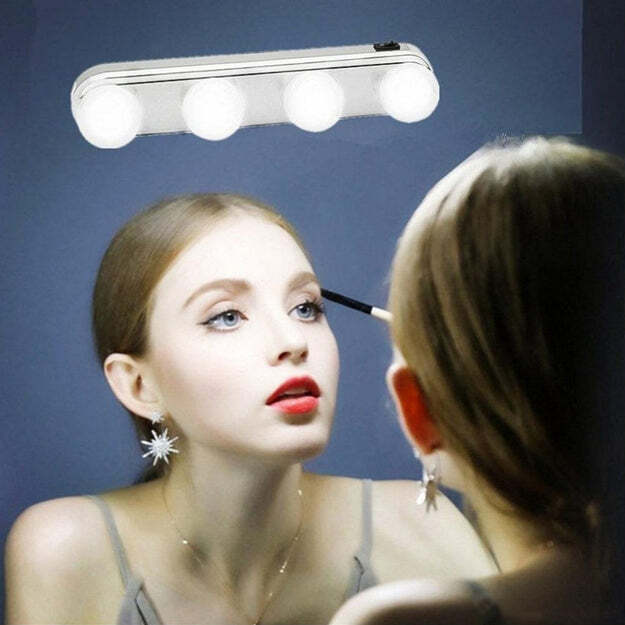 GLOW MAKE UP LIGHT PORTABLE COSMETIC KIT BATTERY POWERED MIRROR LIGHTING SUPER BRIGHT
