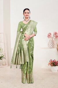 Pastel Color Silk Saree For Women-25253