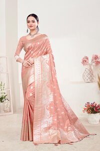 Pastel Color Silk Saree For Women-25253