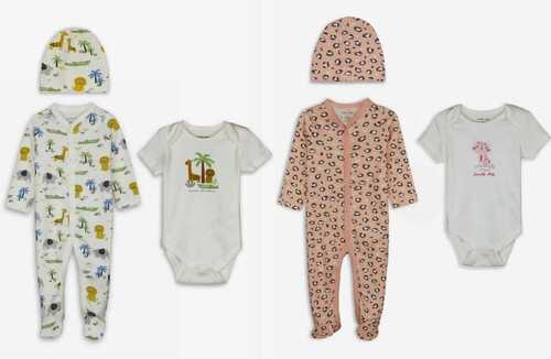 LCW BABY 3 PC SETS SLEEPSUIT BODYSUIT AND HAT