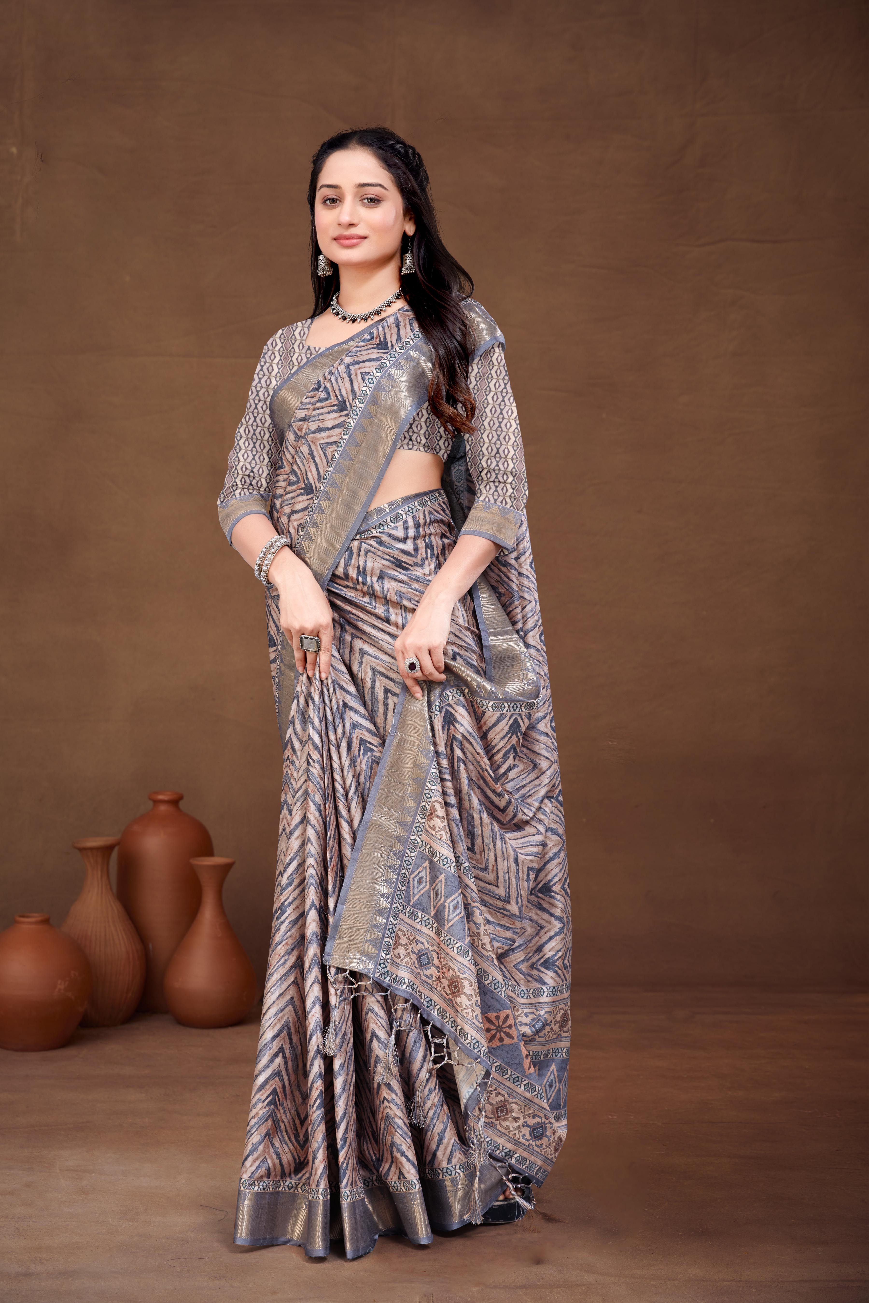 Cotton Silk Designer Saree For Women-25181