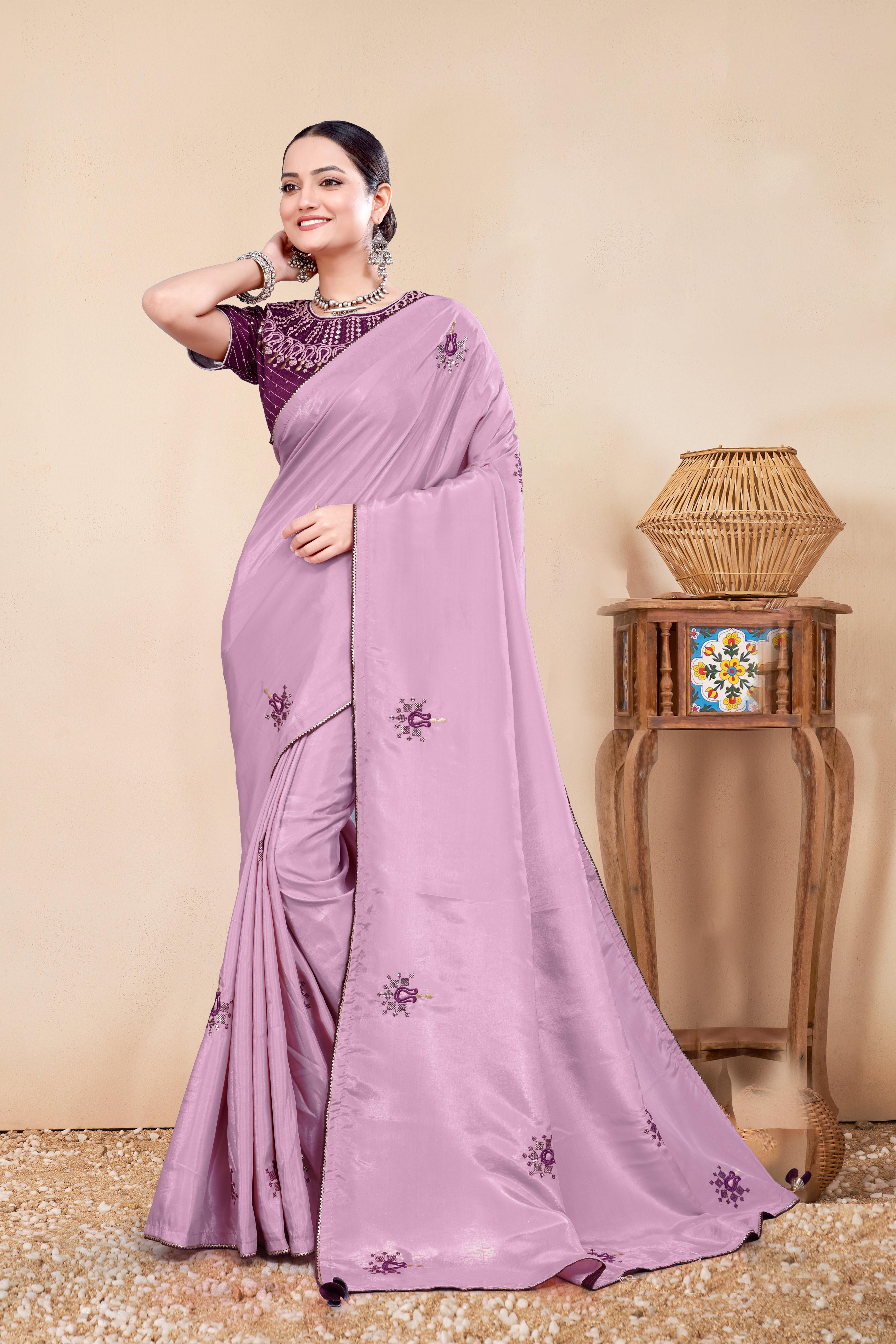 Shimmer silk Designer Saree For Wedding Function-16936