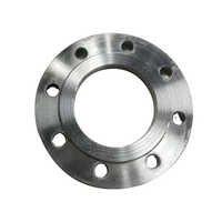 Slip On Raised Face Flange - Stainless Steel, Round Shape, Polished Silver Finish | Industrial Application, Durable Design