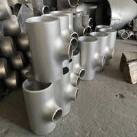 Stainless Steel Unequal Tee - Round Shape, Silver Color | Durable And Versatile Stainless Steel Design