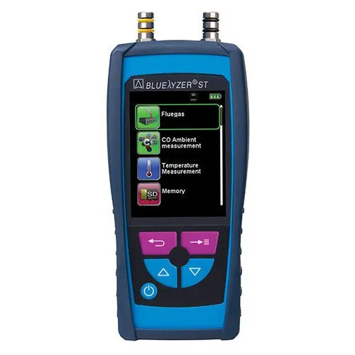 BLUELYZER Flue Gas Analyser - Plastic 144x67x37 mm Black/Blue | 275g Weight Compact Design