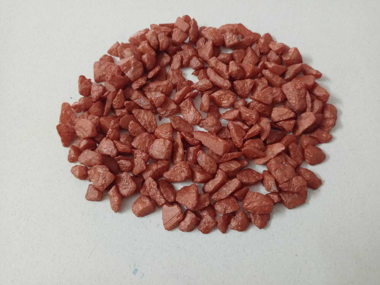 color coated glass chips art and craft appplication special used metalica copper color coating chips