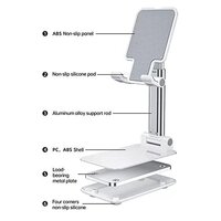 white desktop folding stand