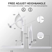 white desktop folding stand