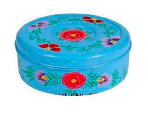 HAND PAINTED ENAMELWARE STORAGE BOX A67