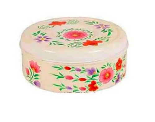 HAND PAINTED ENAMELWARE STORAGE BOX A68