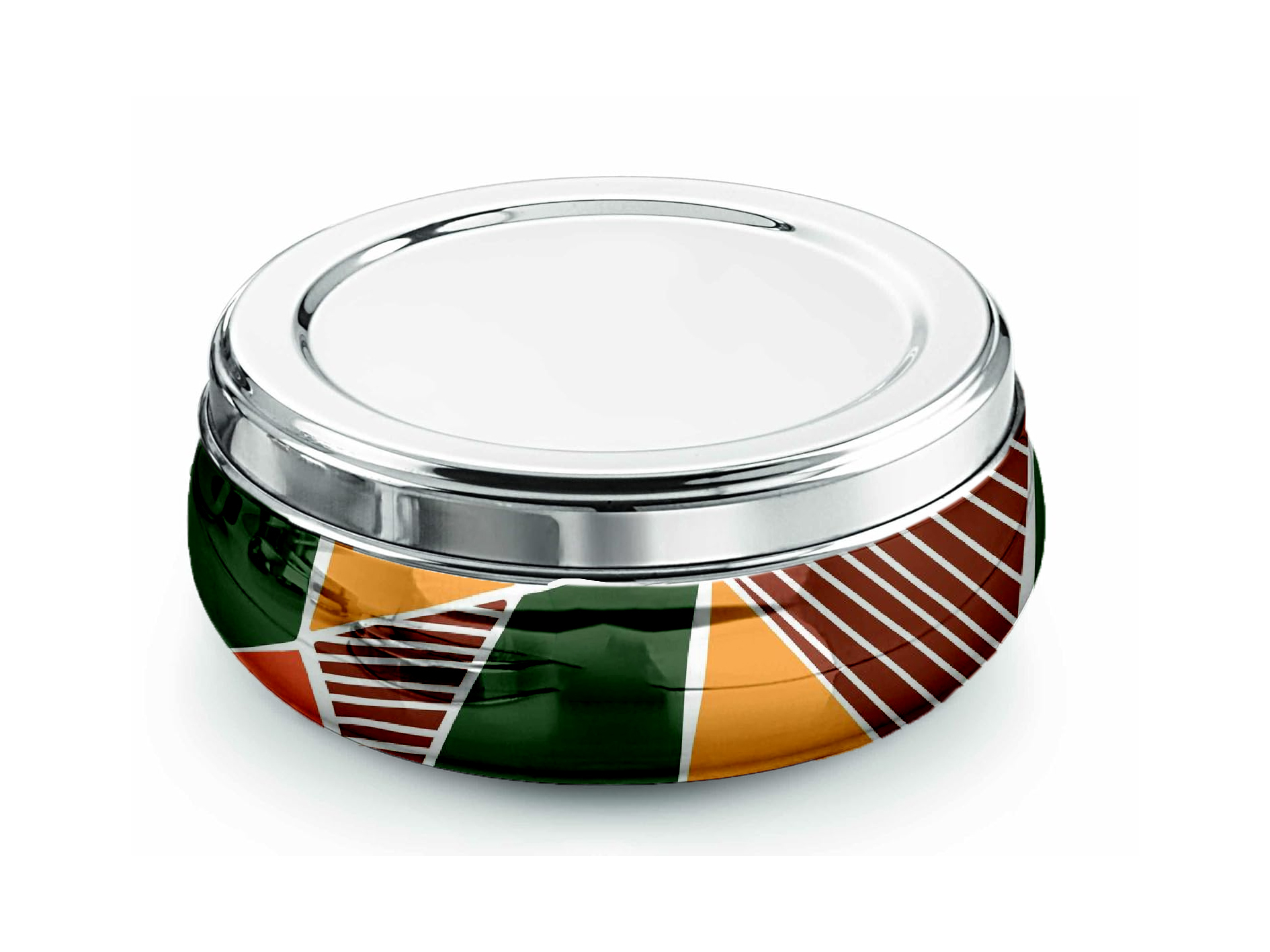 HAND PAINTED ENAMELWARE BELLY STORAGE BOX A94