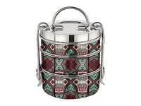 Hand Painted Enamelware Lunch Box Box A106 - Color: Black