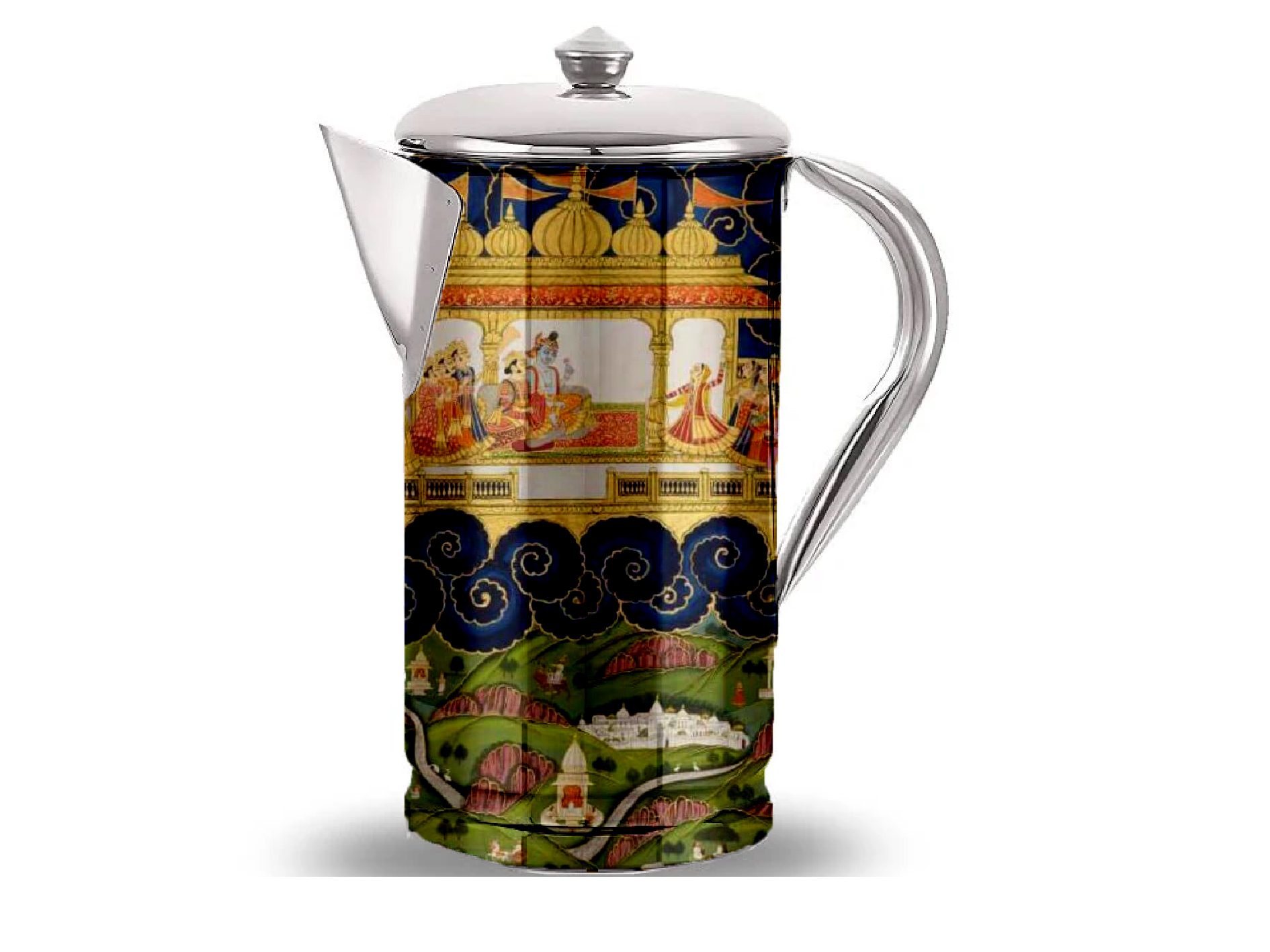 HAND PAINTED ENAMELWARE JUG A144