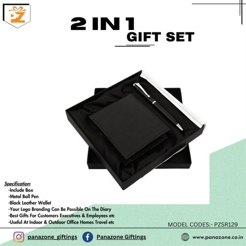 Black Wallet Pen 2 In 1 Gift Set PZSR129